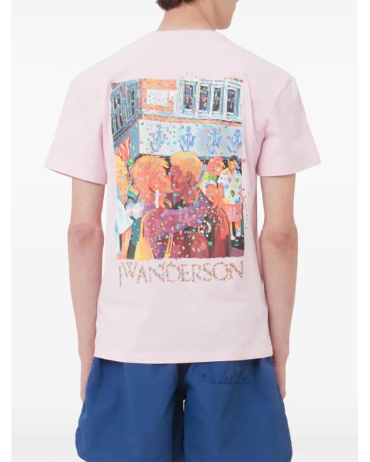J.W. Anderson Pink Pigeon Organic-Cotton T-Shirt