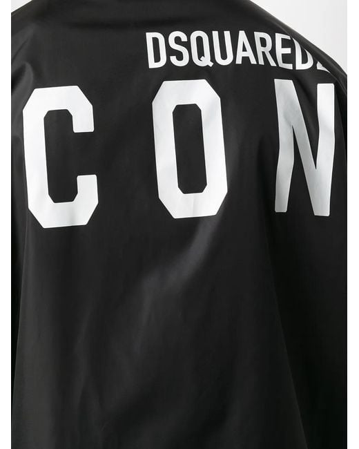 DSquared² Black Back Logo Field Jacket for men