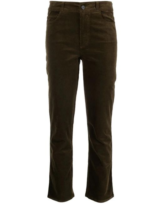 PAIGE Black Logo-Patch Corduroy Slim-Fit Trousers