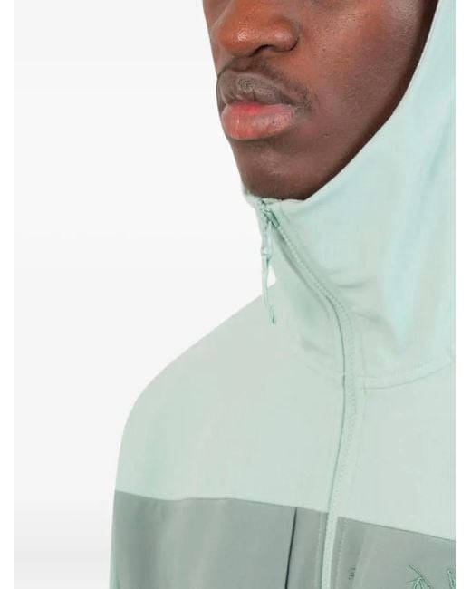 Gramicci Green Panelled Zip-Up Hoodie for men