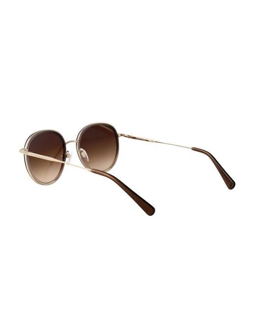 Longchamp Brown Round Sunglasses