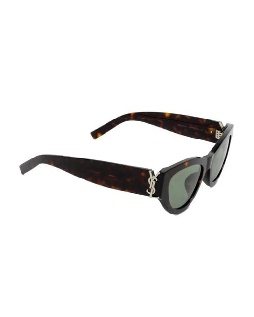 Saint Laurent Brown Sl M94 Tortoiseshell Logo Sunglasses