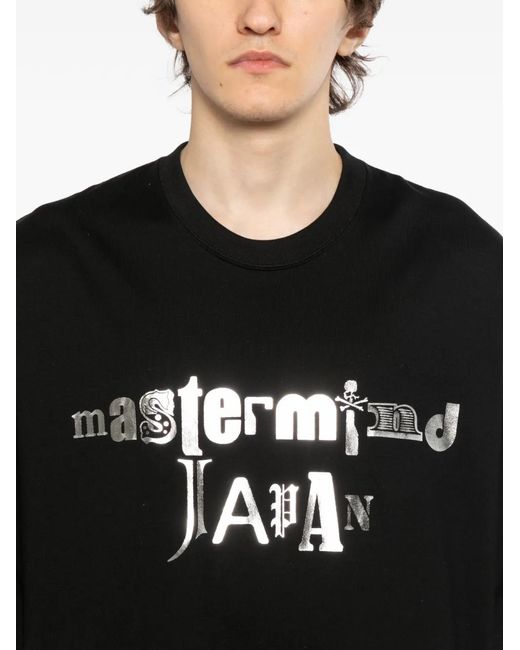 Mastermind Japan Black T-Shirt À Logo Imprimé for men