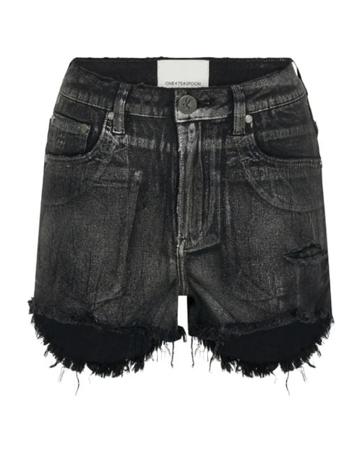 Pantalones vaqueros cortos Bonitas One Teaspoon de color Black