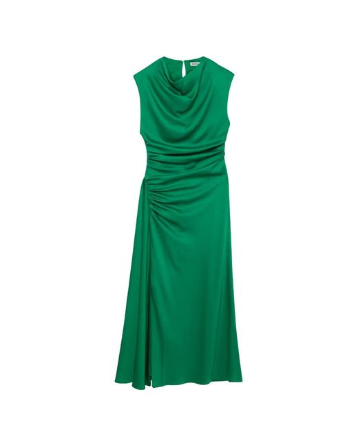 Jonathan Simkhai Green Melaney Draped-Satin Maxi Dress