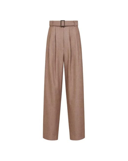 BATAKOVIC Belgrade Natural Portofino Belted Pleated Trousers