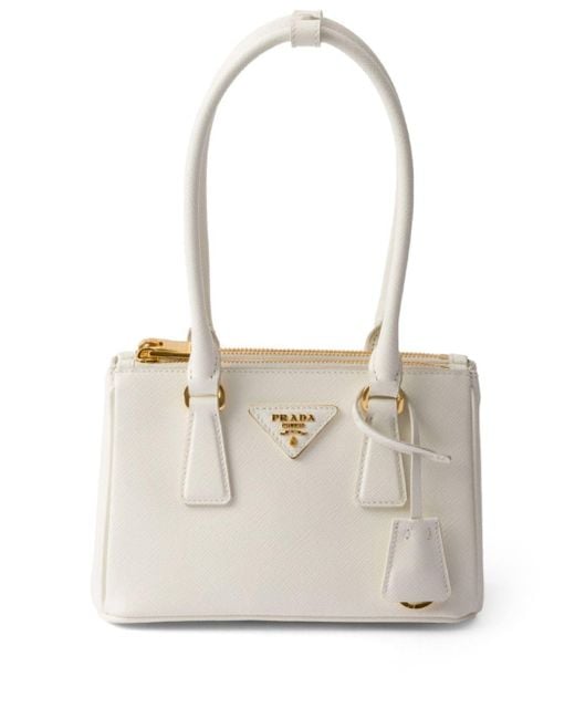 Prada White Galleria Saffiano Leather Mini-Bag