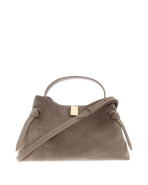 Yuzefi Brown Gyoza Suede Tote Bag