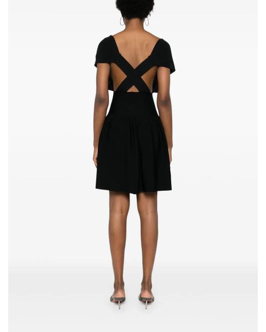 Iceberg Black Logo-Embossed Detail Knitted Dress
