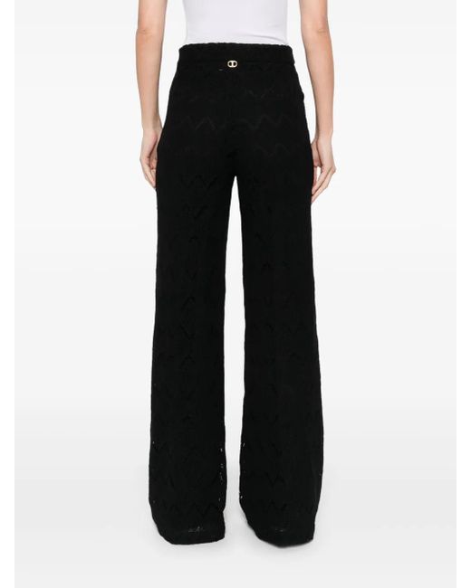 Twinset Macramé Broek in het Black