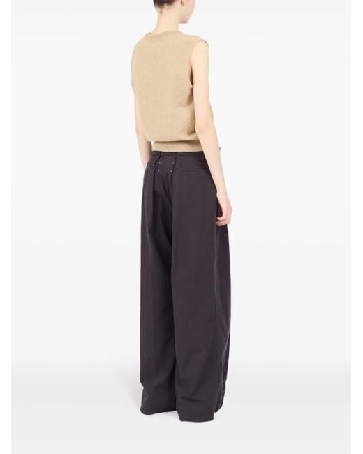 Maison Margiela Natural Knitted Wool Vest