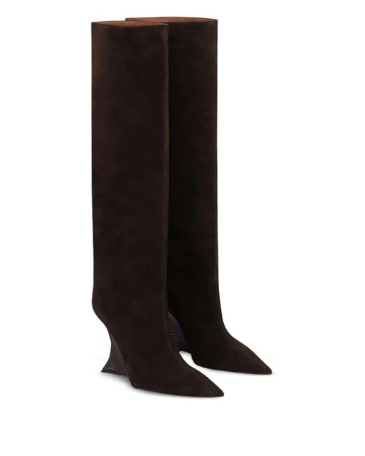 Paris Texas Black 105Mm Nina Pointed-Toe Boots