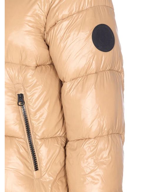 Piumino Con Zip di Save The Duck in Natural