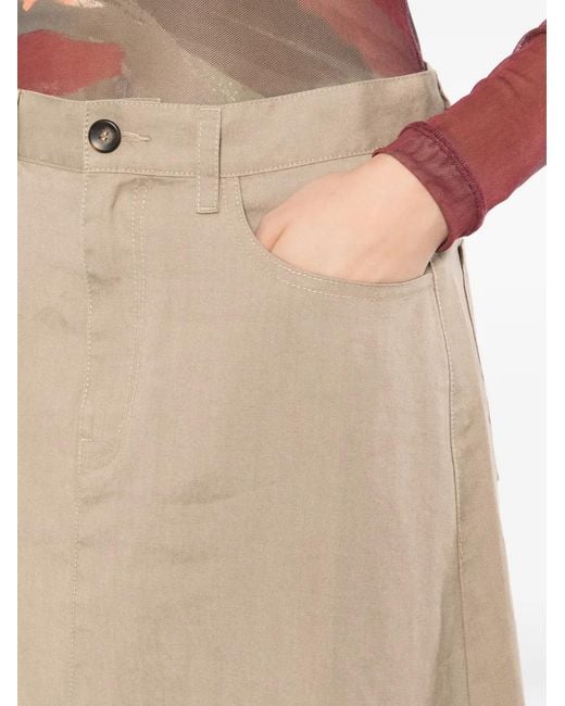 JNBY Natural Ramie Midi Skirt
