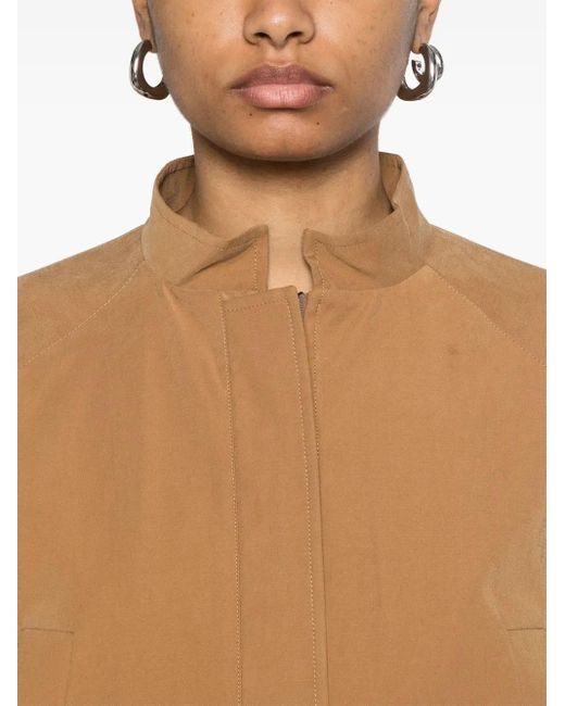 Gcds Natural Cropped Tailoring Bomber Jacket