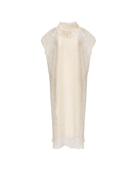 Fabiana Filippi White Lace Bow Dress