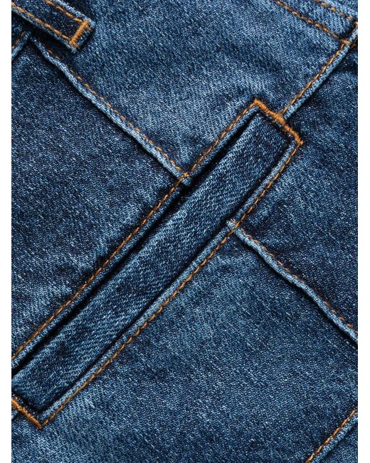Chloé Blue Patchwork High-Rise Flared Jeans