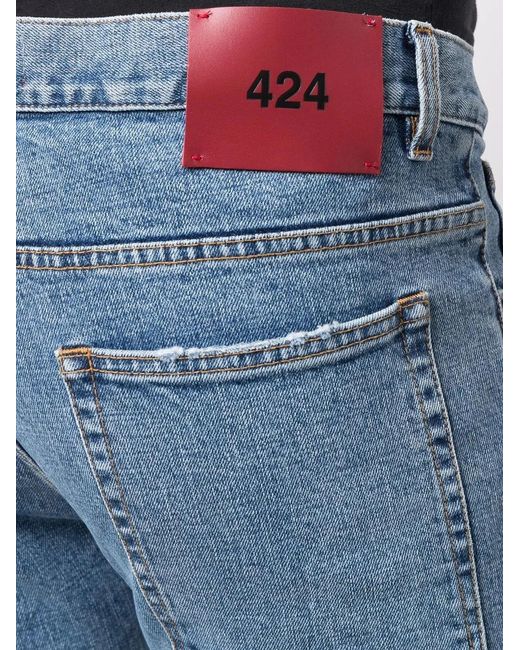 424 Blue Slim-Cut Denim Jeans for men