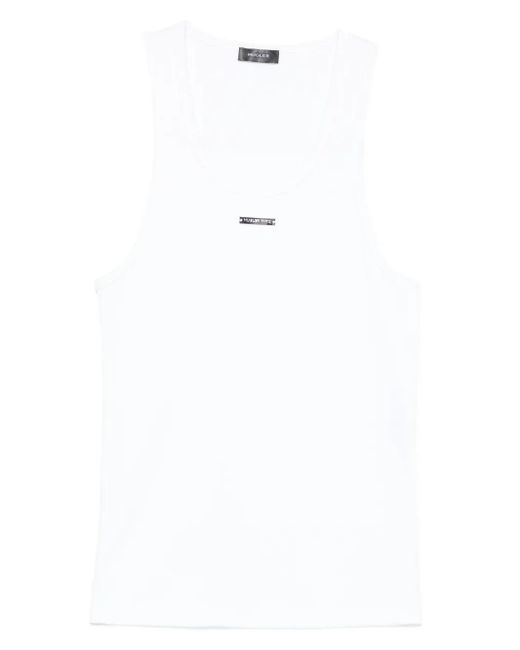 Mugler White Scoop-Neck Tank Top for men