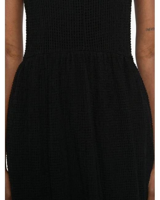 Jil Sander Black Textured Midi Dress