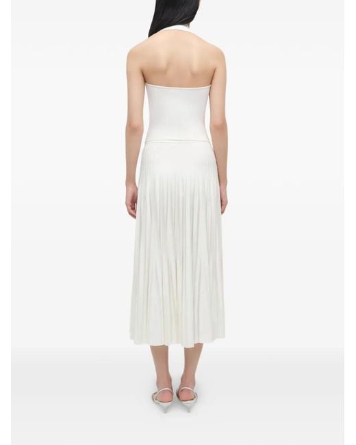 Jonathan Simkhai White Halterneck Polo Top