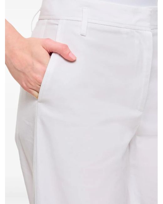 Alberto Biani White Hose mit weitem Bein
