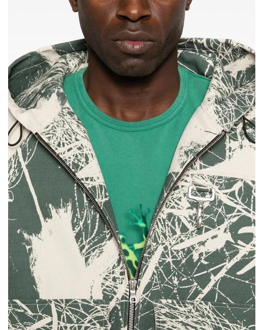 Reese Cooper Green Hooded Cargo Jacket for men