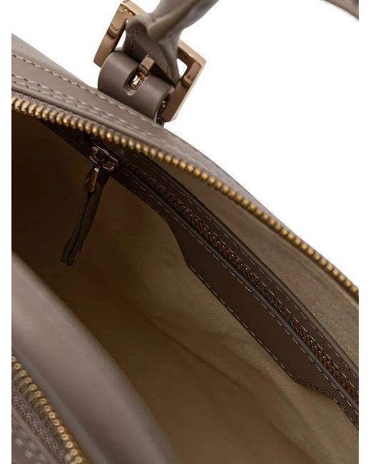 Guess Gray Nina Buckle-Strap Tote Bag