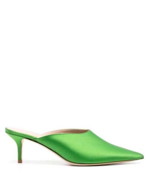 Scarosso Green Laura 60Mm Satin Mules