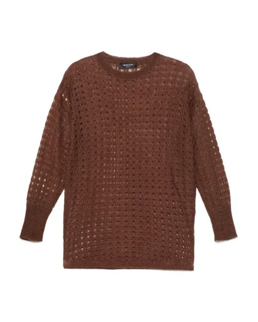 Fabiana Filippi オープンニット セーター Brown