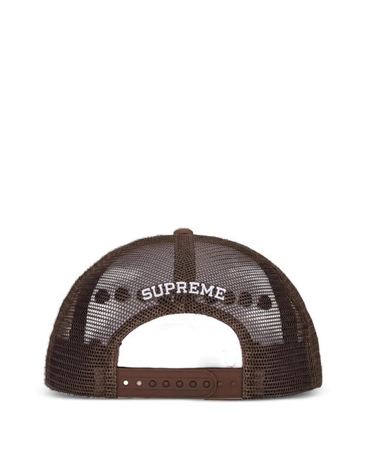 Supreme Brown Pin-Embellished Five-Panel Cap Hat for men