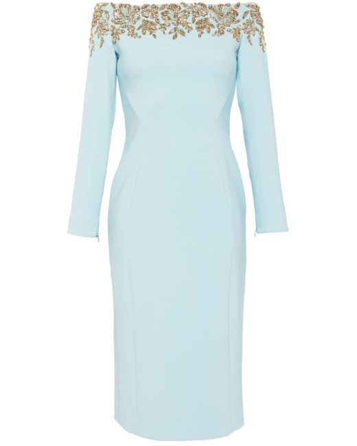 Jenny Packham Blue Kristallverziertes Rosabel Kleid