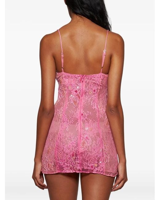 Robe En Dentelle À Ornements Roberta Einer en coloris Pink