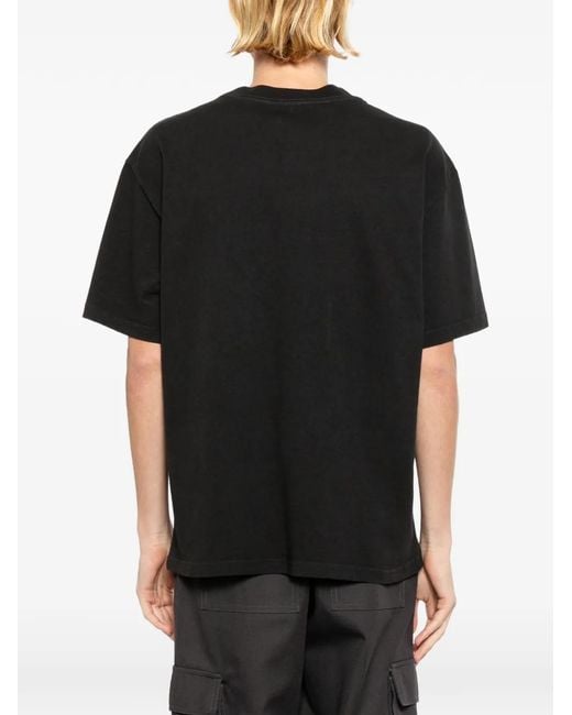 Melt Black Graphic-Print T-Shirt for men