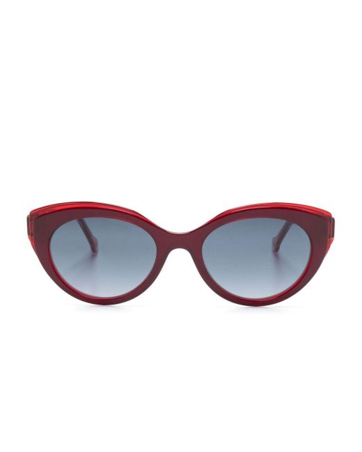 Carolina Herrera Blue Cat-eye Frame Sunglasses