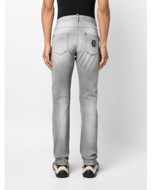 Philipp Plein Straight Jeans in het Grijs voor heren | Lyst NL