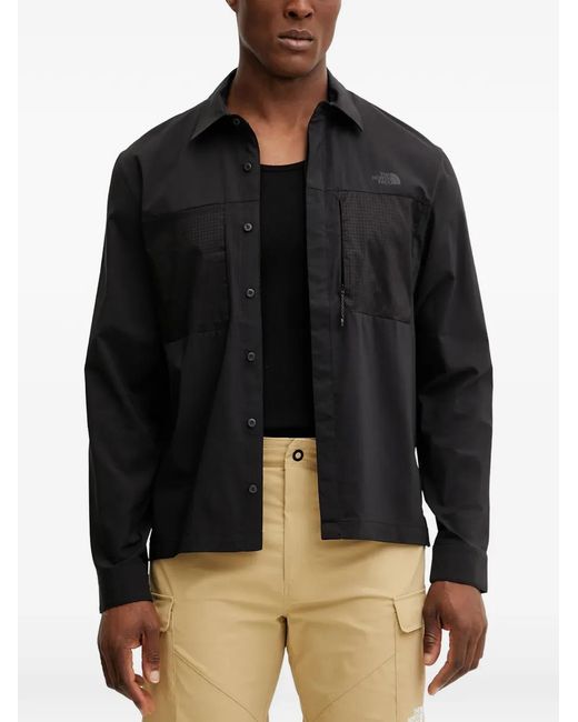 The North Face Black Buttoned Collared Shirt for men
