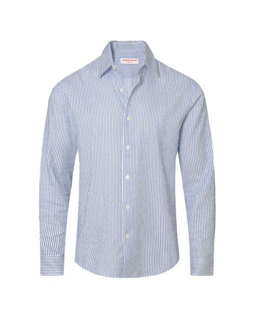 Orlebar Brown Blue Giles Striped Shirt for men