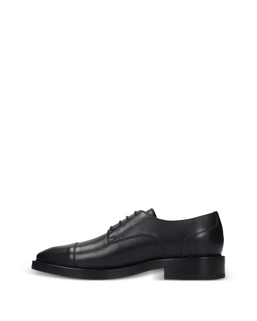 Balenciaga Black Logo-Print Derby Shoes for men