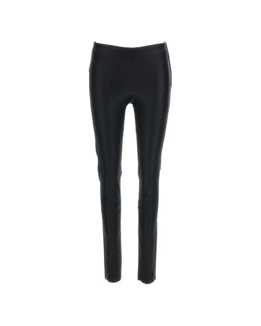 Arma Blue Leather Skinny Trousers
