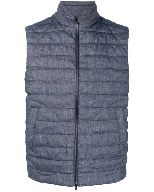 Herno Gefütterte Weste Mit Logo-Patch in Blue für Herren