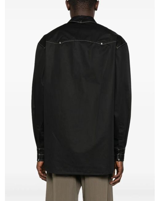 Lemaire Black Verziertes Hemd