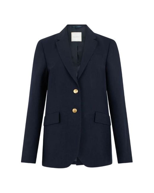 Brooks Brothers Blue Hopsack Virgin Wool Blazer