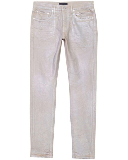 Jeans skinny P001 a vita bassa di Purple Brand in Gray da Uomo