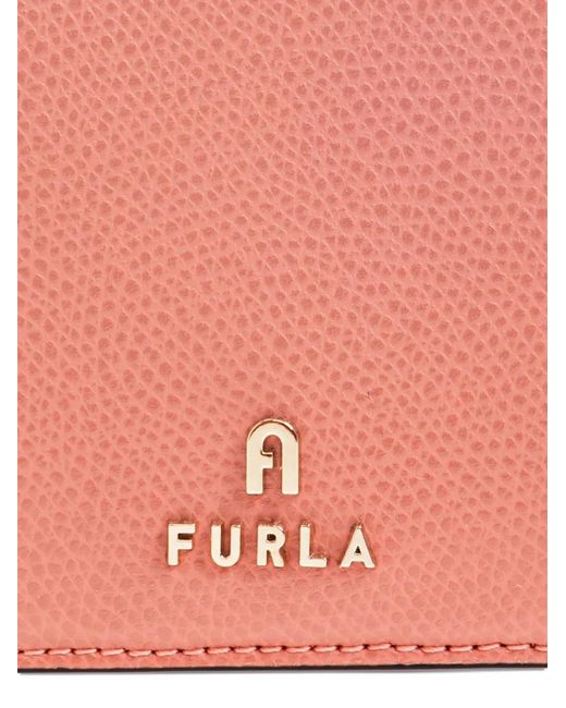 Furla Pink Camelia Leather Card Holder