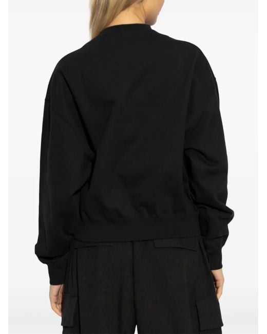 Y-3 Black Logo-Print Sweatshirt