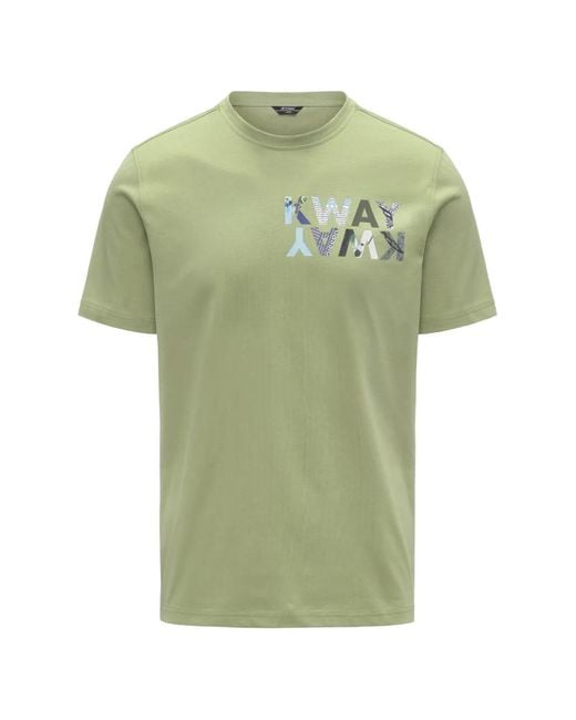 K-Way Green Odom Short-Sleeved T-Shirt for men