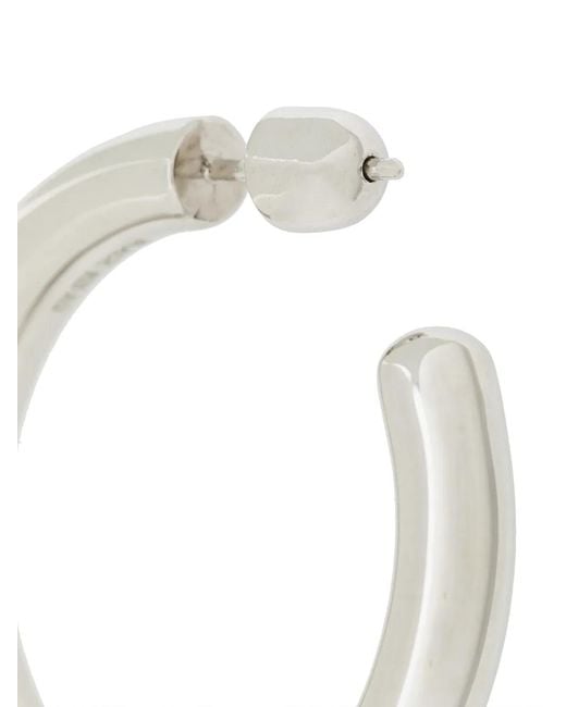 Maria Black White Ruby 35 Hoop Earring