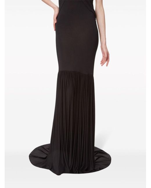 Falda larga fruncida Nina Ricci de color Black