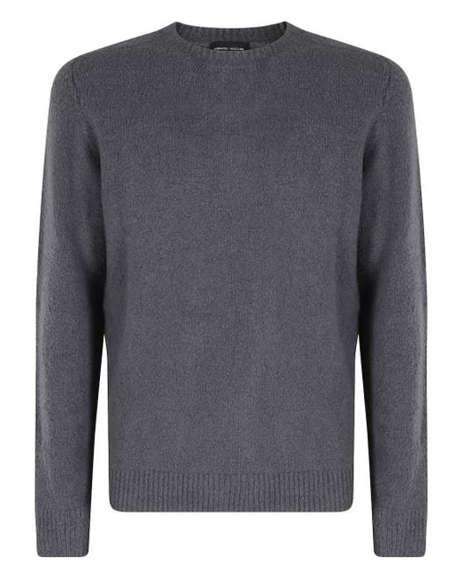 Roberto Collina Gray Crewneck Sweater for men